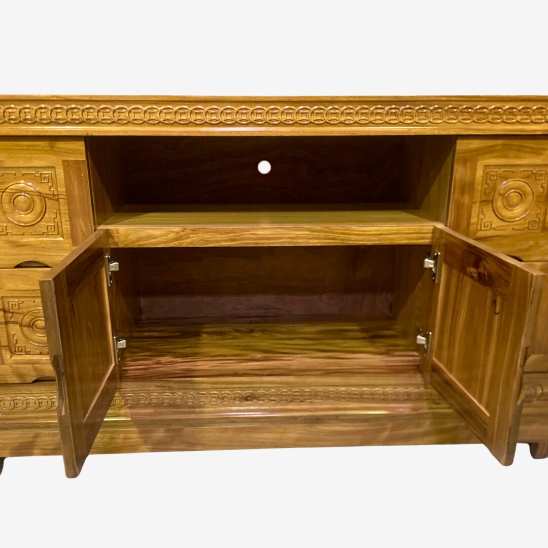 Tủ Kệ Tivi Gỗ Hương Xám Nhô Giữa 2m2 - Ảnh 7