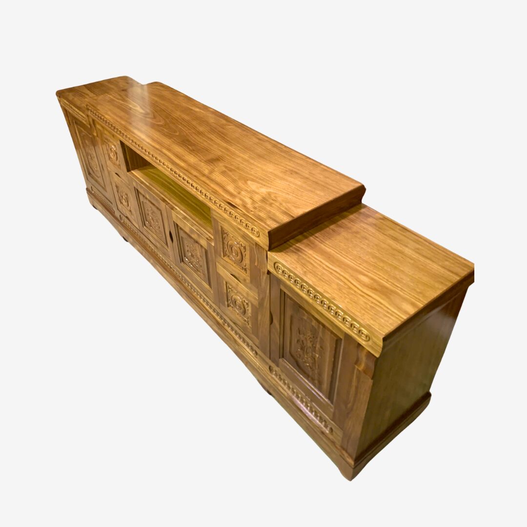 Tủ Kệ Tivi Gỗ Hương Xám Nhô Giữa 2m2 - Ảnh 5